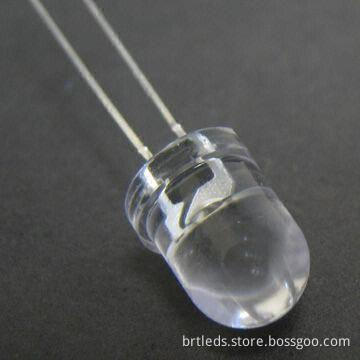 10mm/605nm LED Lamp with Amber Emitting, Water Clear Lens and Round Shape